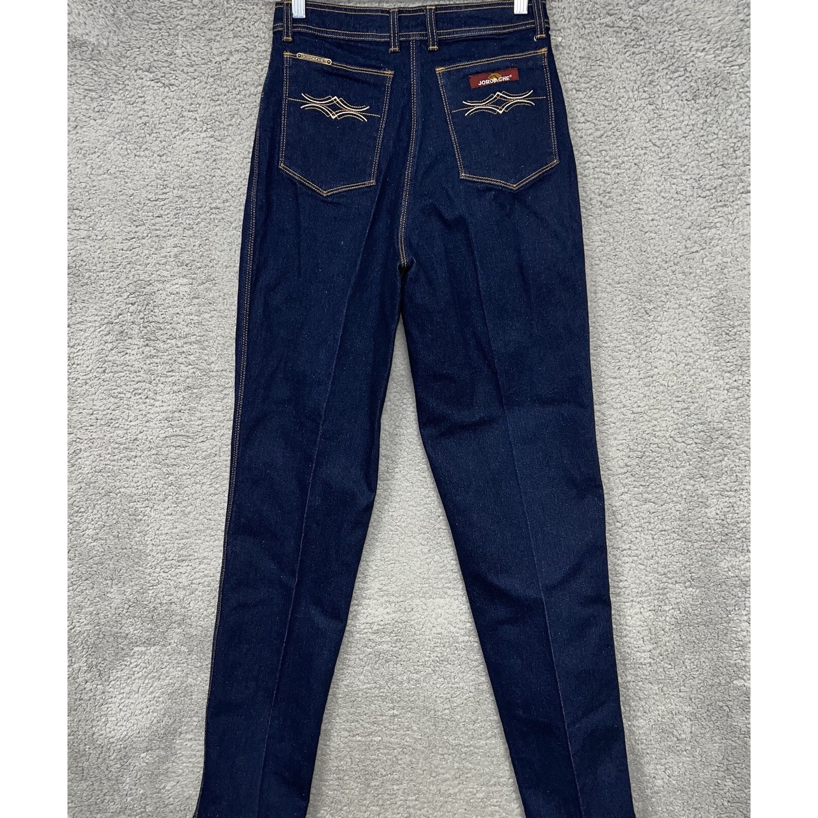 Nos Jordache Jeans Women's Size 12 X 33 Blue Denim Horse Head Hemmed Pants 52992